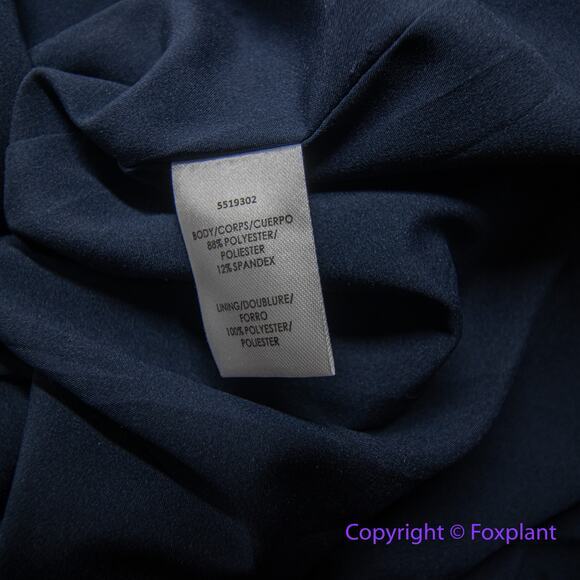 New!‎ Kay Unger Talia Column Gown navy blue, women size 10 - Picture 16 of 16